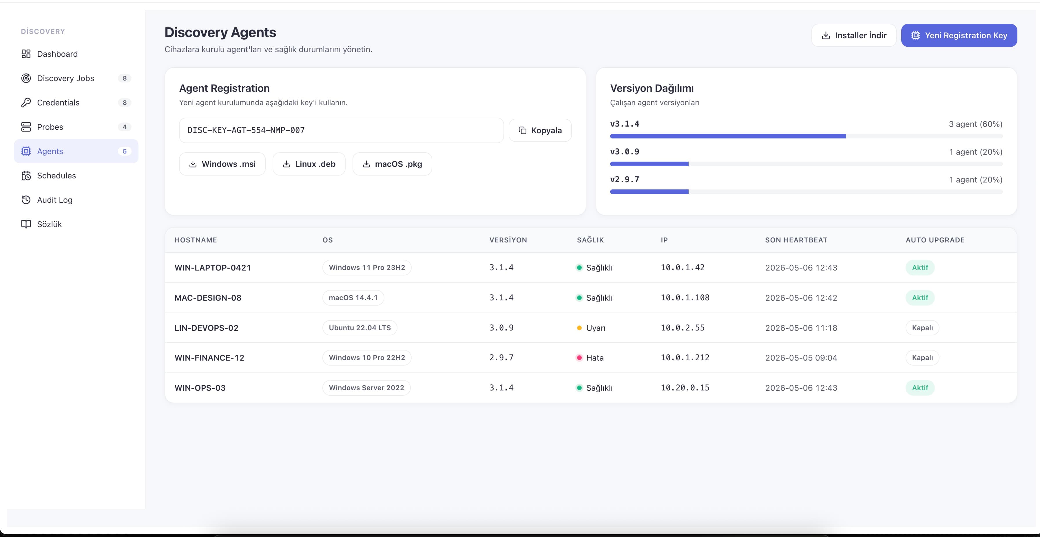 Encrypted credential management screen