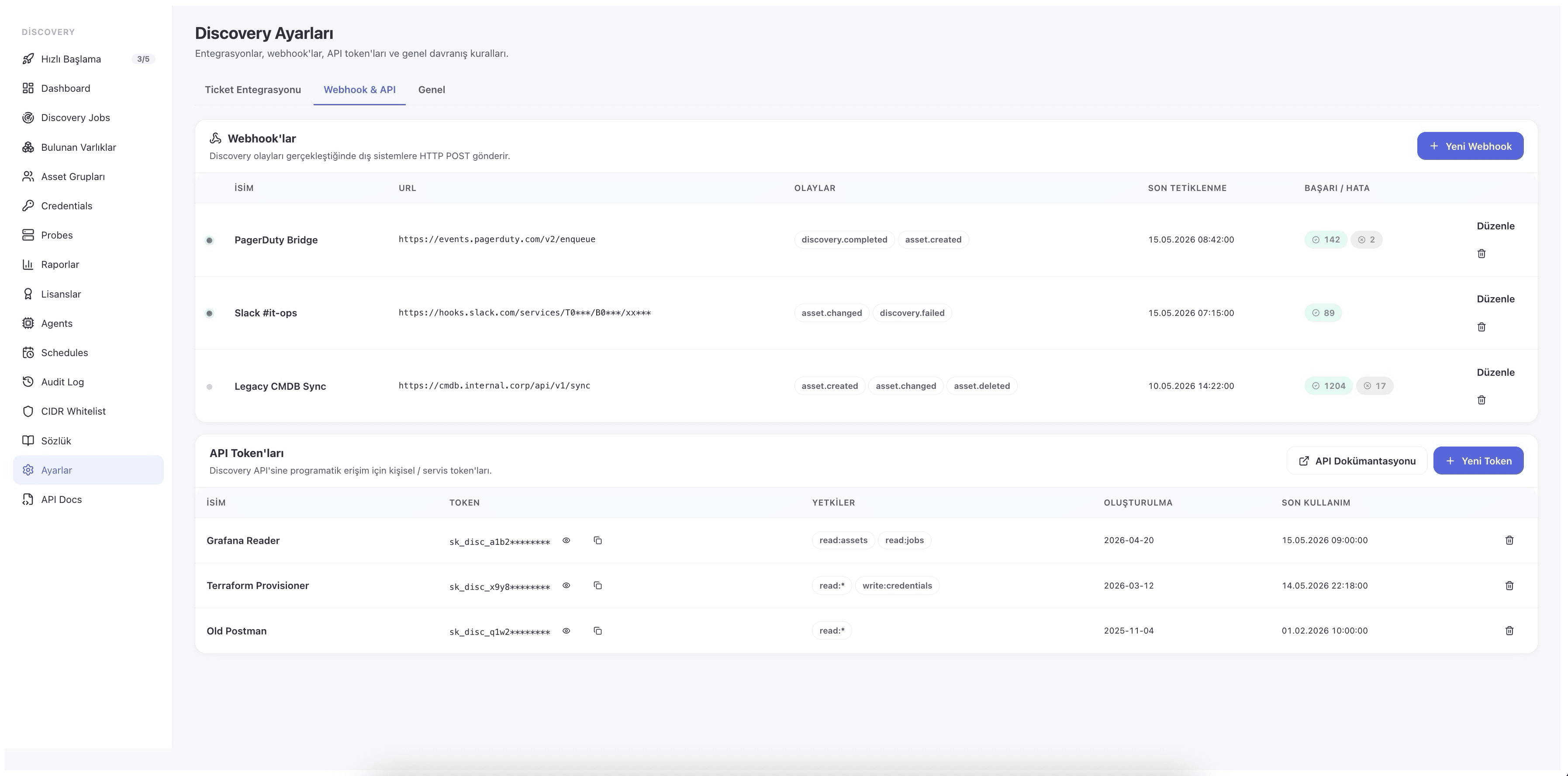 Open REST API and webhook integration